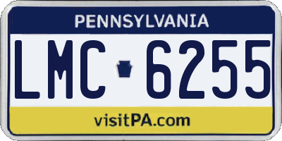 PA license plate LMC6255