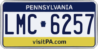 PA license plate LMC6257