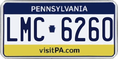 PA license plate LMC6260