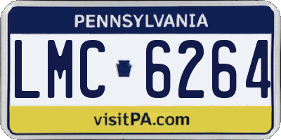 PA license plate LMC6264