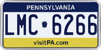 PA license plate LMC6266