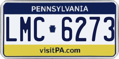 PA license plate LMC6273