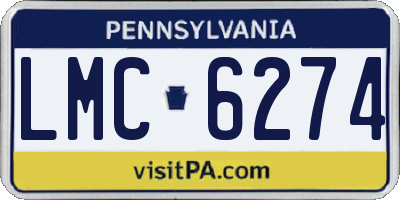 PA license plate LMC6274