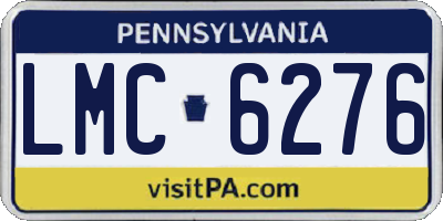 PA license plate LMC6276
