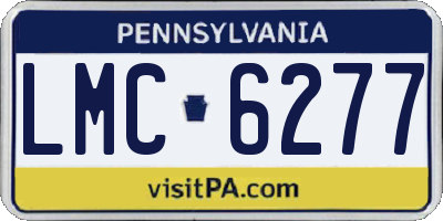 PA license plate LMC6277