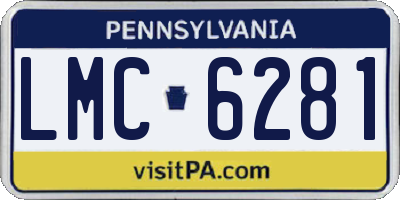 PA license plate LMC6281