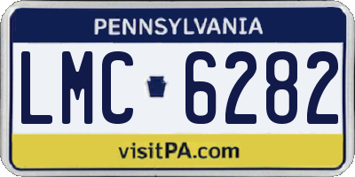 PA license plate LMC6282