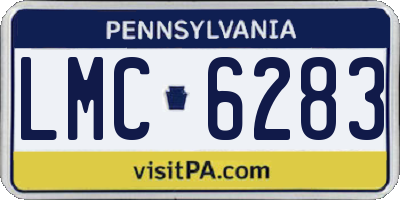 PA license plate LMC6283