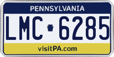 PA license plate LMC6285
