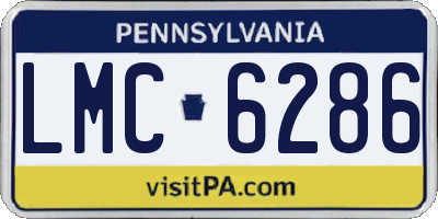 PA license plate LMC6286