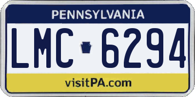 PA license plate LMC6294