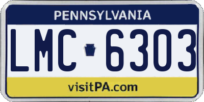PA license plate LMC6303