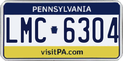 PA license plate LMC6304