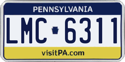 PA license plate LMC6311