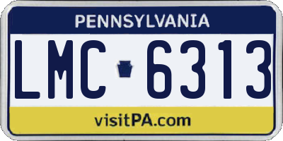 PA license plate LMC6313