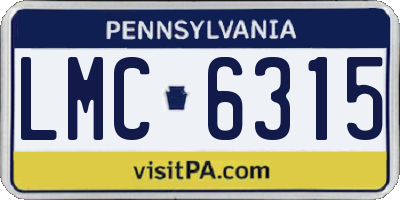 PA license plate LMC6315