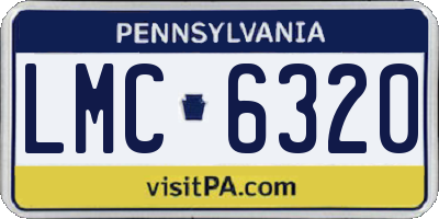 PA license plate LMC6320