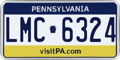 PA license plate LMC6324