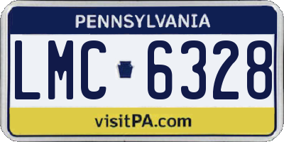 PA license plate LMC6328