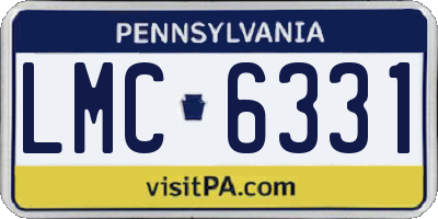 PA license plate LMC6331