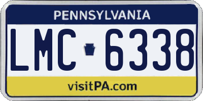 PA license plate LMC6338