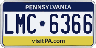 PA license plate LMC6366