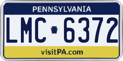 PA license plate LMC6372