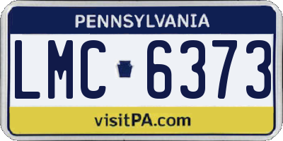 PA license plate LMC6373