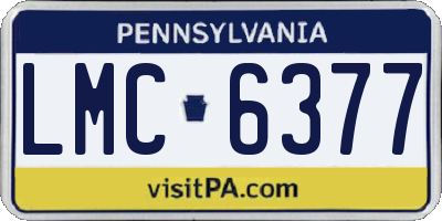 PA license plate LMC6377