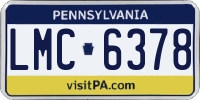 PA license plate LMC6378