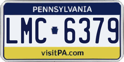 PA license plate LMC6379