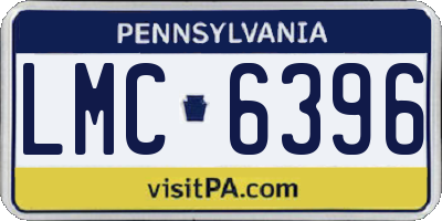 PA license plate LMC6396