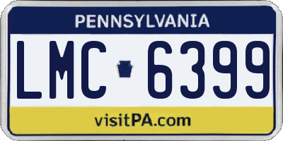 PA license plate LMC6399