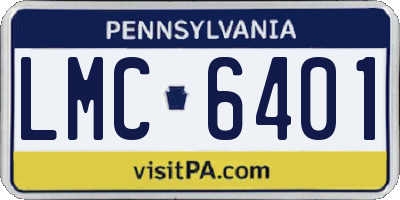 PA license plate LMC6401