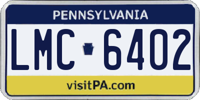 PA license plate LMC6402