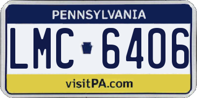 PA license plate LMC6406