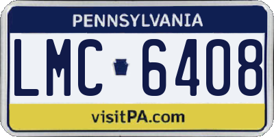 PA license plate LMC6408