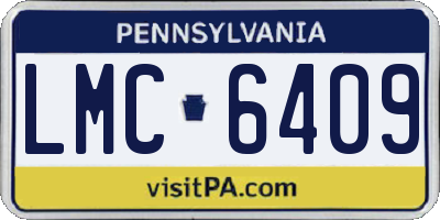 PA license plate LMC6409