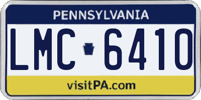 PA license plate LMC6410