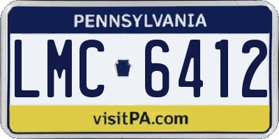 PA license plate LMC6412