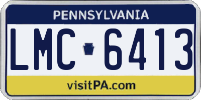 PA license plate LMC6413