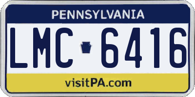 PA license plate LMC6416