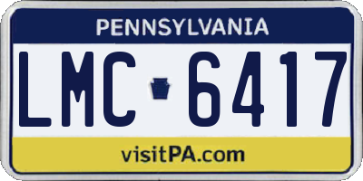PA license plate LMC6417