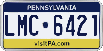 PA license plate LMC6421