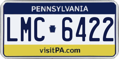 PA license plate LMC6422