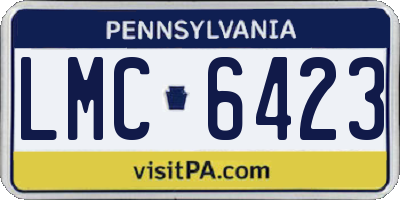 PA license plate LMC6423