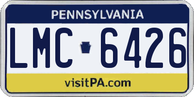 PA license plate LMC6426
