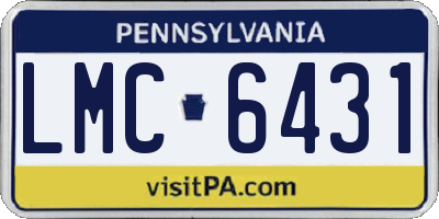 PA license plate LMC6431