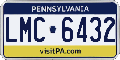 PA license plate LMC6432