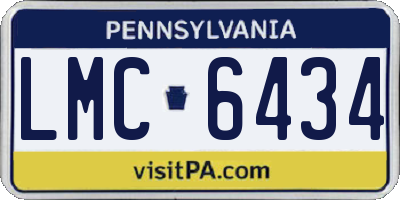 PA license plate LMC6434